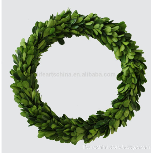 neat preserved boxwood wreath 25cm Christmas round wreath